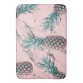 Tapis De Bain Ananas & marbre rose Swirl moderne Tropical Chic (devant Vertical)