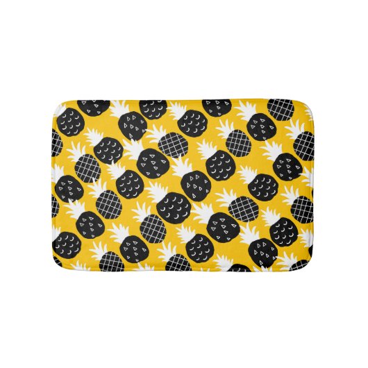 Tapis De Bain Ananas noir (Devant)