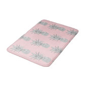 Tapis De Bain Ananas rose Tropical Motif de sol Mat (Angle)