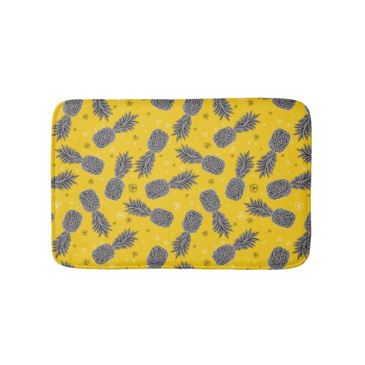 Tapis De Bain Ananas Sur Or (Devant)