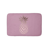 Tapis De Bain ananas tropical de poussin d'or rose élégant (Devant)