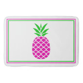 Tapis De Bain Ananas tropical rose et vert (Devant)