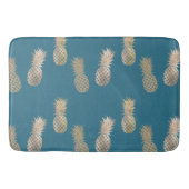Tapis De Bain Ananas turquoise en verre d'or (Devant)