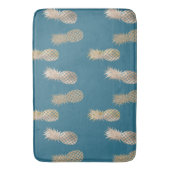 Tapis De Bain Ananas turquoise en verre d'or (devant Vertical)