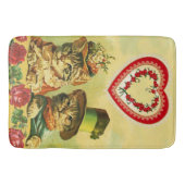 TAPIS DE BAIN ANCIENNE MODE AMUSANTE VALENTINES JOURNÉE CHATS, C (Devant)