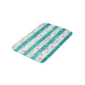 Tapis De Bain Ancrages Abstraits : motif à bande aquarelle. (Angle)