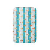 Tapis De Bain Ancrages Abstraits : motif à bande aquarelle. (Devant (Vertical))