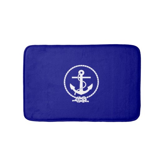 Tapis De Bain Ancre Bleu Bleu Marine (Devant)