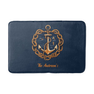 Tapis De Bain Ancre du Nautical Golden Ship
