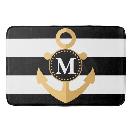 Tapis De Bain Ancre et bandes (Devant)