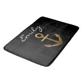 Tapis De Bain Ancre noire et or (Angle)