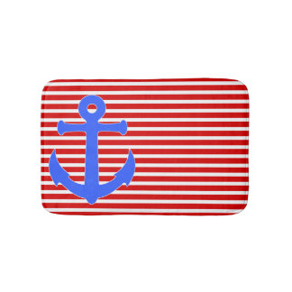 Tapis De Bain Ancre patriotique et grilles de bain Mat