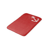 Tapis De Bain Ancre rouge classique d'amour nautique (Angle)