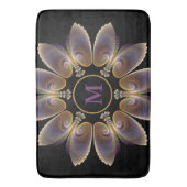 Tapis De Bain Ange Abstraite ailes Mandala Monogramme fractal (devant Vertical)