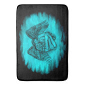 Tapis De Bain Angel Eros en amour, design noir et vert (devant Vertical)