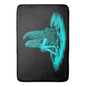 Tapis De Bain Angel, perdu dans la pensée, noir et vert Design (devant Vertical)