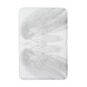 Tapis De Bain ANGEL WINGS Blanc Personnalisé Monogramme (Devant (Vertical))