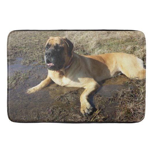 Tapis de bain anglais adorable sale de mastiff (Devant)
