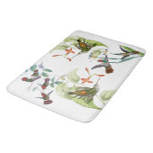 Tapis de bain animal de faune de fleurs d'oiseaux (Angle)