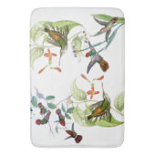 Tapis de bain animal de faune de fleurs d'oiseaux (devant Vertical)