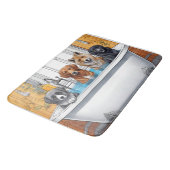 Tapis De Bain Animaux amusants dans le bain (Angle)