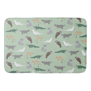 Tapis De Bain Animaux autochtones australiens Eucalyptus Motif v