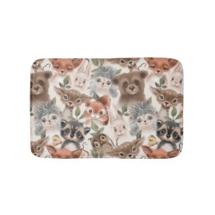 Tapis De Bain Animaux de bébé en bois