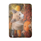 Tapis De Bain Animaux de bébés cutest | Corgi Puppy en automne (Devant (Vertical))