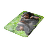 Tapis De Bain Animaux de bébés cutest | Deux jeunes chimpanzés (Angle)
