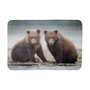 Tapis De Bain Animaux de bébés cutest Deux petits ours d'ours