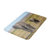 Tapis De Bain Animaux de bébés cutest | Eléphant mère & bébé (Angle)