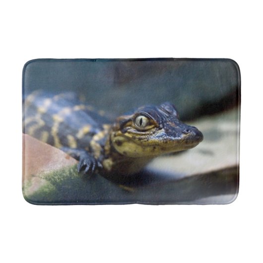 Tapis De Bain Animaux de bébés cutest | Jeune alligator (Devant)
