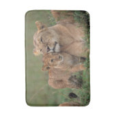 Tapis De Bain Animaux de bébés cutest | Lion Cub & Mother (Devant (Vertical))