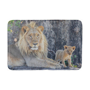 Tapis De Bain Animaux de bébés cutest   Lion Dad & Cub
