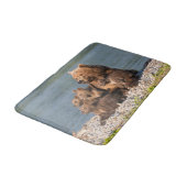 Tapis De Bain Animaux de bébés cutest | Mère Ours & Cubs (Angle)