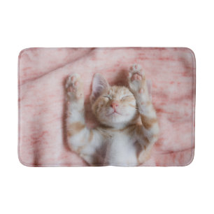 Tapis De Bain Animaux de bébés cutest Minuscule chaton rayé or