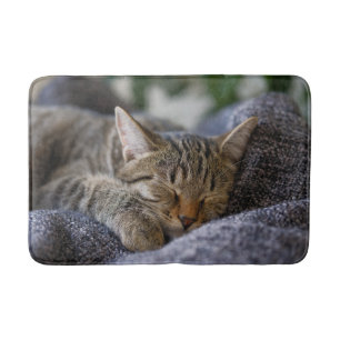 Tapis De Bain Animaux de bébés cutest   Tabby Kitten Sommeil
