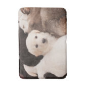Tapis De Bain Animaux de bébés cutest | Un mignon seau de chiots (Devant (Vertical))