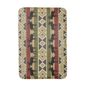 Tapis De Bain Animaux de la faune de l'orignal Rouge vert Ochre  (Devant (Vertical))