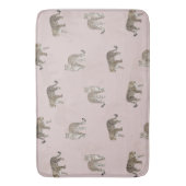 Tapis De Bain Animaux de la jungle léopard rose moderne (devant Vertical)