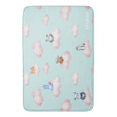 Tapis De Bain Animaux mignons Sur Les Nuages Monogramme (devant Vertical)