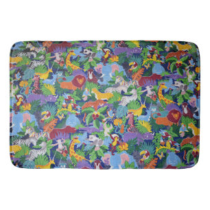Tapis De Bain Animaux Safari Animés