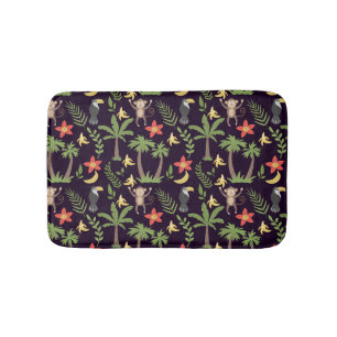 Tapis De Bain Animaux tropicaux singes motifs sans soudure & mac