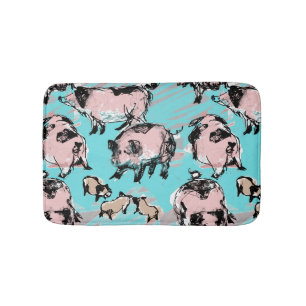 Tapis De Bain Année chinoise du porc Anniversaire Dessin origina