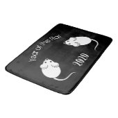 Tapis De Bain Année du Rat 2020 Mice avec texte (Angle)