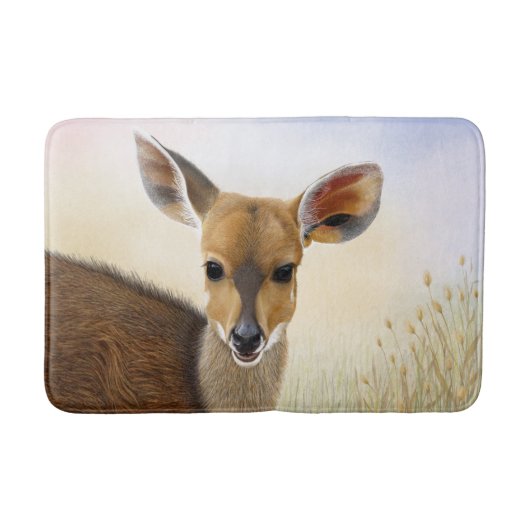 Tapis De Bain Antelope Bushbuck Young African Deer Drawing (Devant)