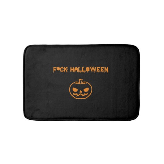Tapis De Bain Anti Halloween citrouille jack-o' lantern (Devant)