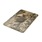 Tapis De Bain Antique 1590 Navires Et Monstres De Mer (Angle)