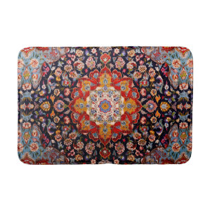 Tapis De Bain Antique Vintage Oriental Rouge Rouge Perse Rug