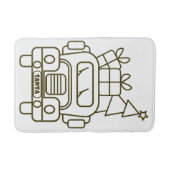 Tapis De Bain Aperçu camion de Noël Père Noël voiture vue avant (Devant)
